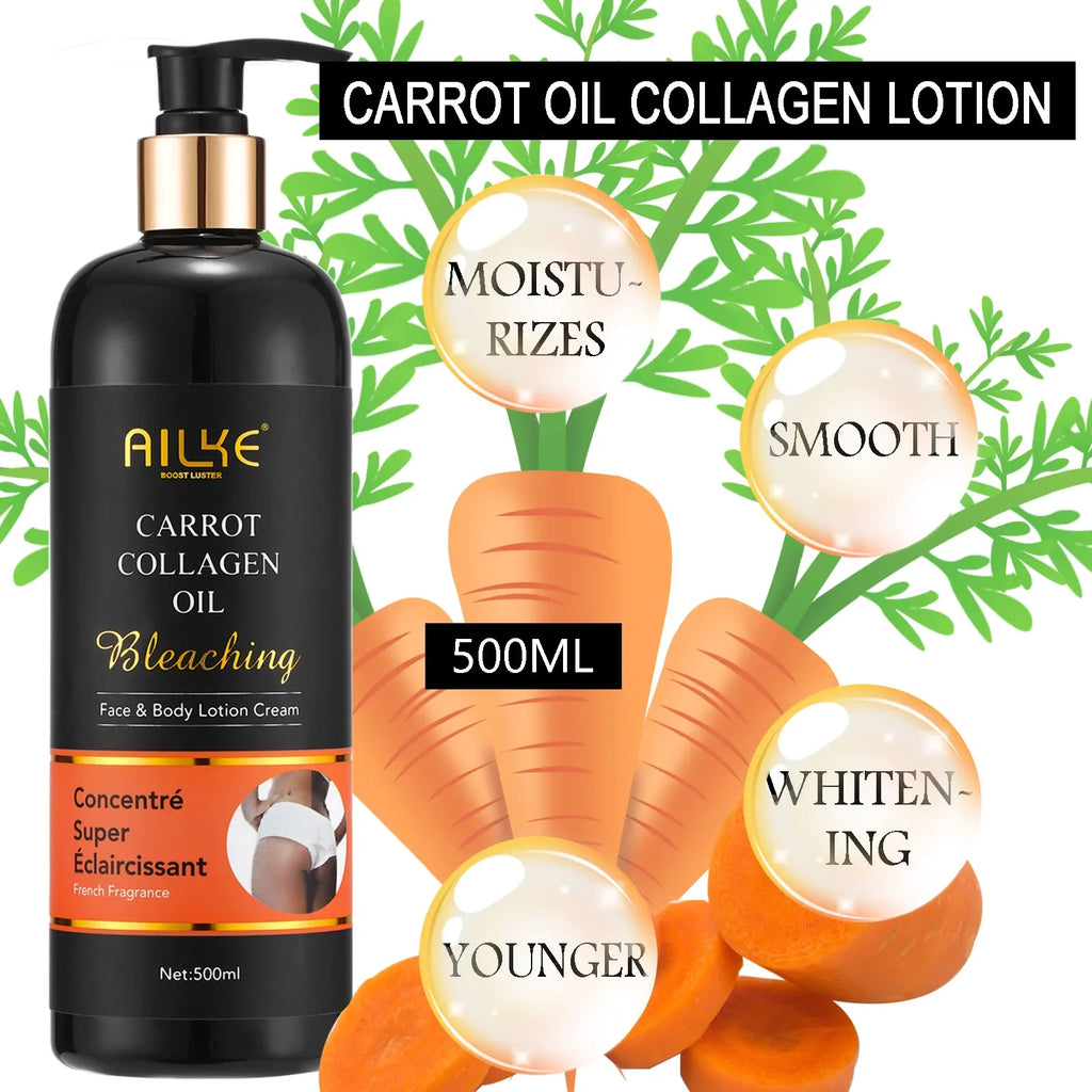 AILKE Brightening Body Lotion | Collagen & Carrot Oil 500ml