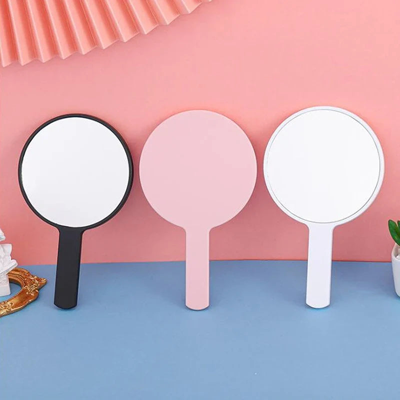 Handheld Round Makeup Mirror | Portable Vanity Mirror Gift