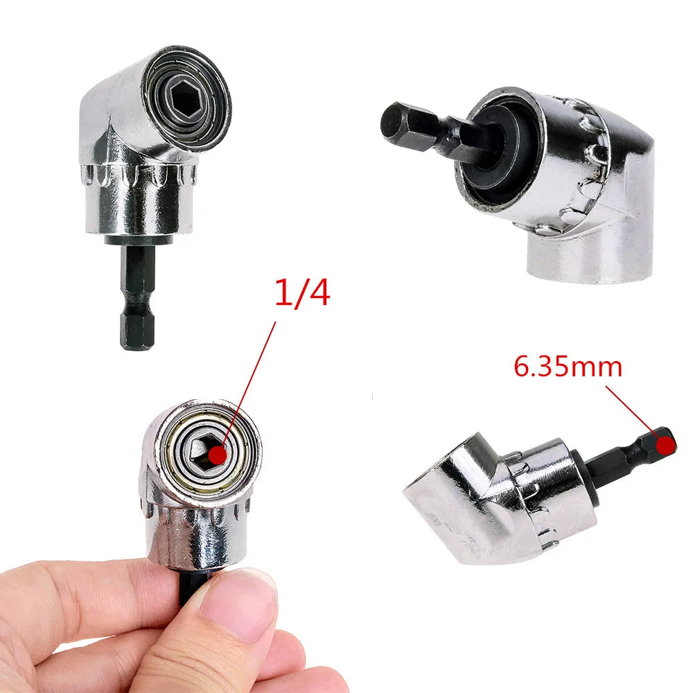 105 Degree Angle Screwdriver Holder Adapter Adjustable Bits Nozzles