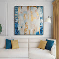 Abstract Gold Foil Hand-Painted Canvas Oil Painting | Wall Art