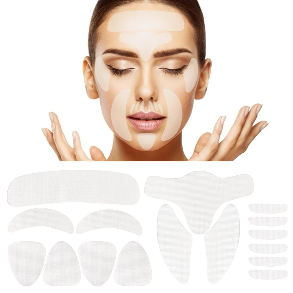 256-Piece Silicone Facial Smoothing Patches – Face, Neck & Eye