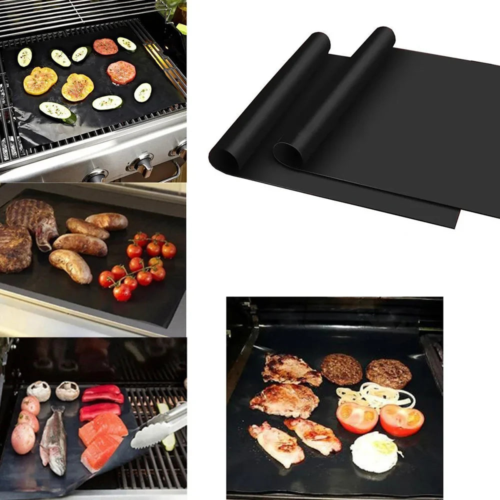 Reusable Nonstick BBQ Grill & Baking Mat – 6 or 8 Pack