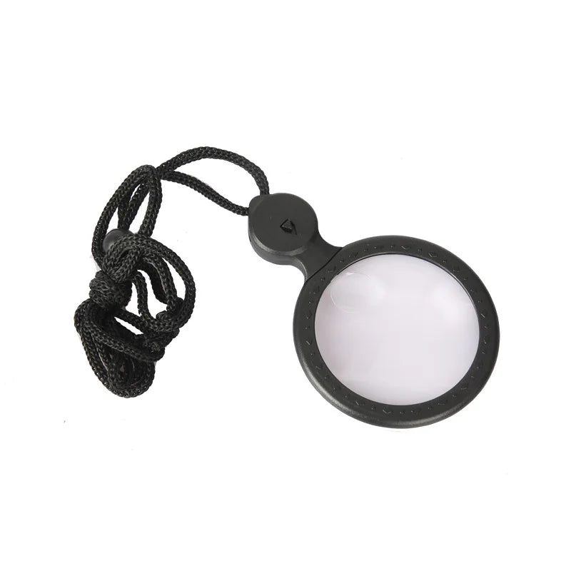 Handheld Magnifier with LED Light – 4X 8X Double Lens Loupe