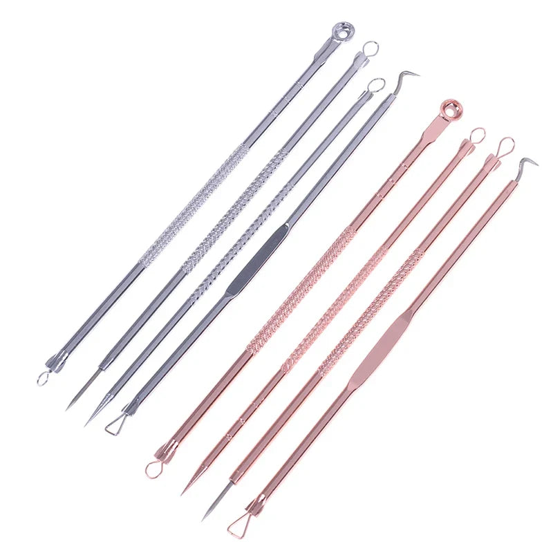 4-Piece Blackhead Extractor Tool Set | Stainless Steel Pore Cleaner