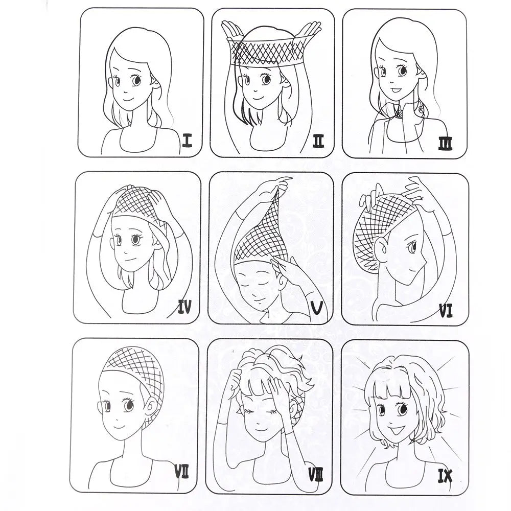 Elastic Mesh Wig Cap – Fishnet Weaving Net for Women