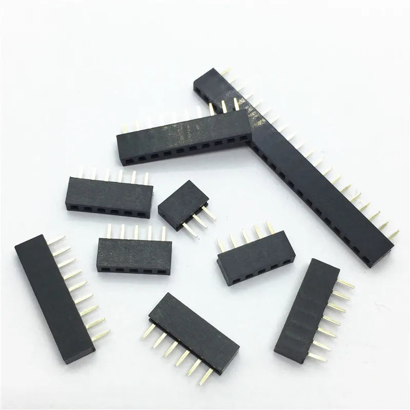 Female Single Row Pin Header 2 3 4 5 6 7 8 9 10 11 12 13 14 15 16 20