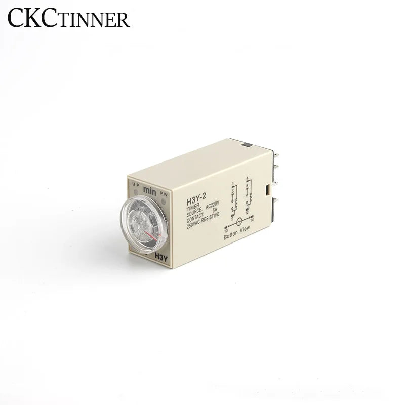 H3Y-2 AC220V Time Delay Relay Timer with 8-Pin Base Socket