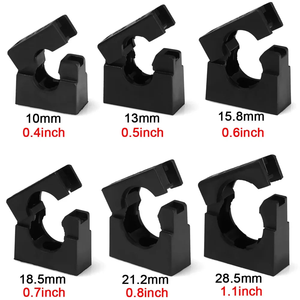 10- PVC Pipe Clamps Wire Cable Fixing Holder Organizer Water Support