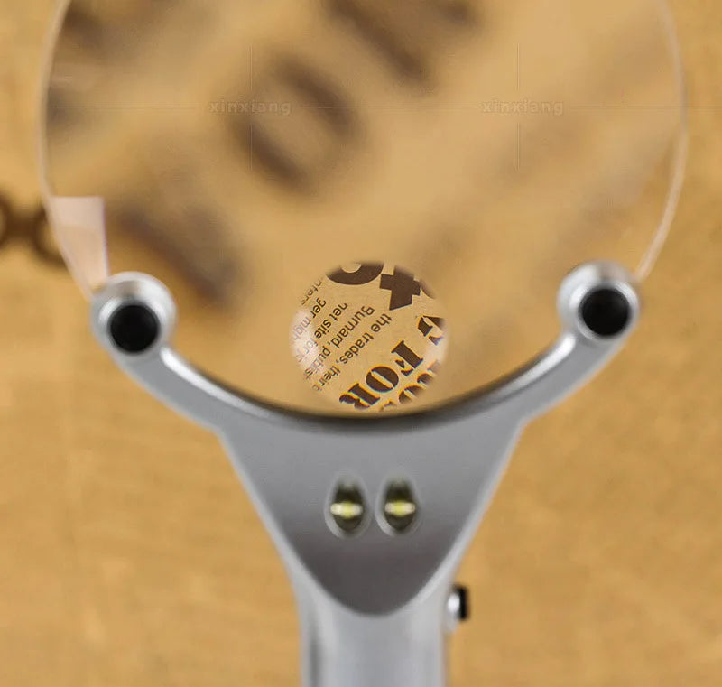 2.5X 6X LED Handheld Magnifying Glass – Rimless Dual Lens Loupe