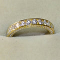 Huitan Women's Cubic Zirconia Wedding Ring – Classic CZ Band