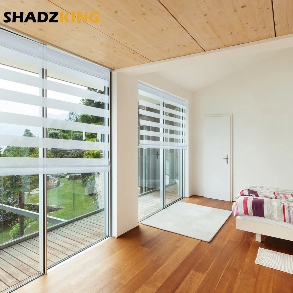 Motorized Zebra Blinds – Day & Night Custom Roller Shades