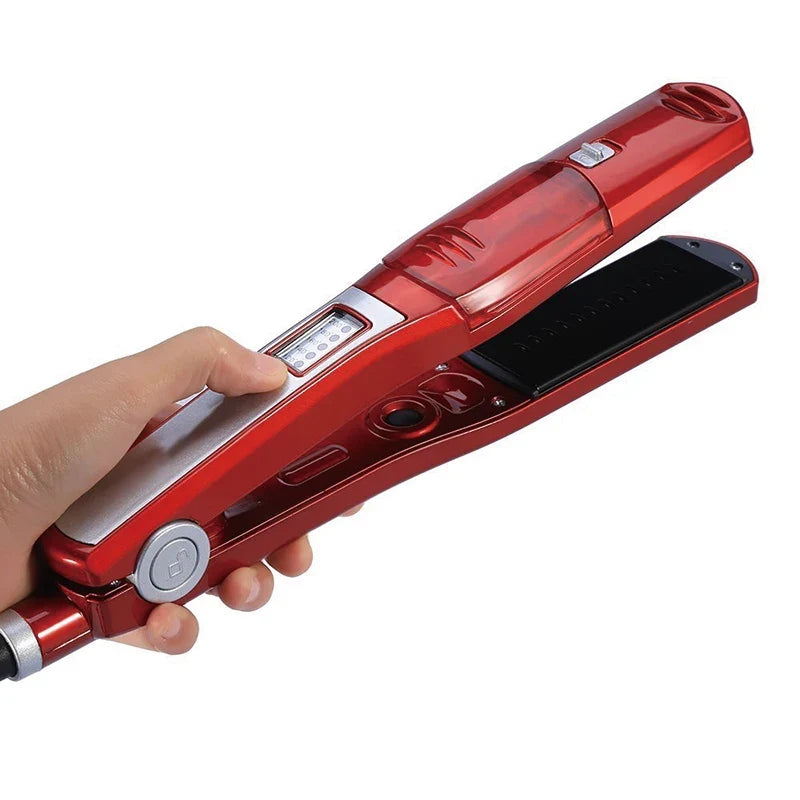 Steam Flat Iron 2-in-1 | Tourmaline Ceramic Hair Straightener
