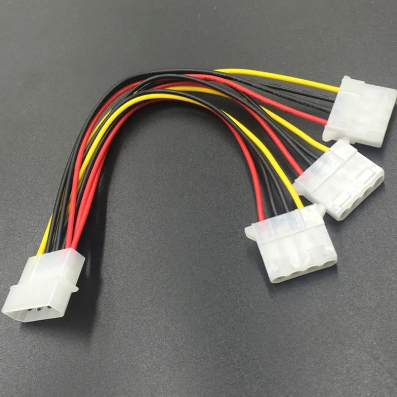 10 5 2 4Pin IDE Power Cables 4 Pin Molex Male 3 Port Female Supply