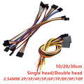 10PCS 2.54mm Dupont Jumper Cables Female Connector PCB Arduino