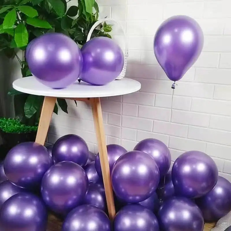 Chrome Metallic Latex Party Balloons – 20 or 50 Pack