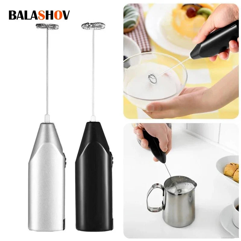 Handheld Milk Frother Wand – Battery Operated Foam Mixer