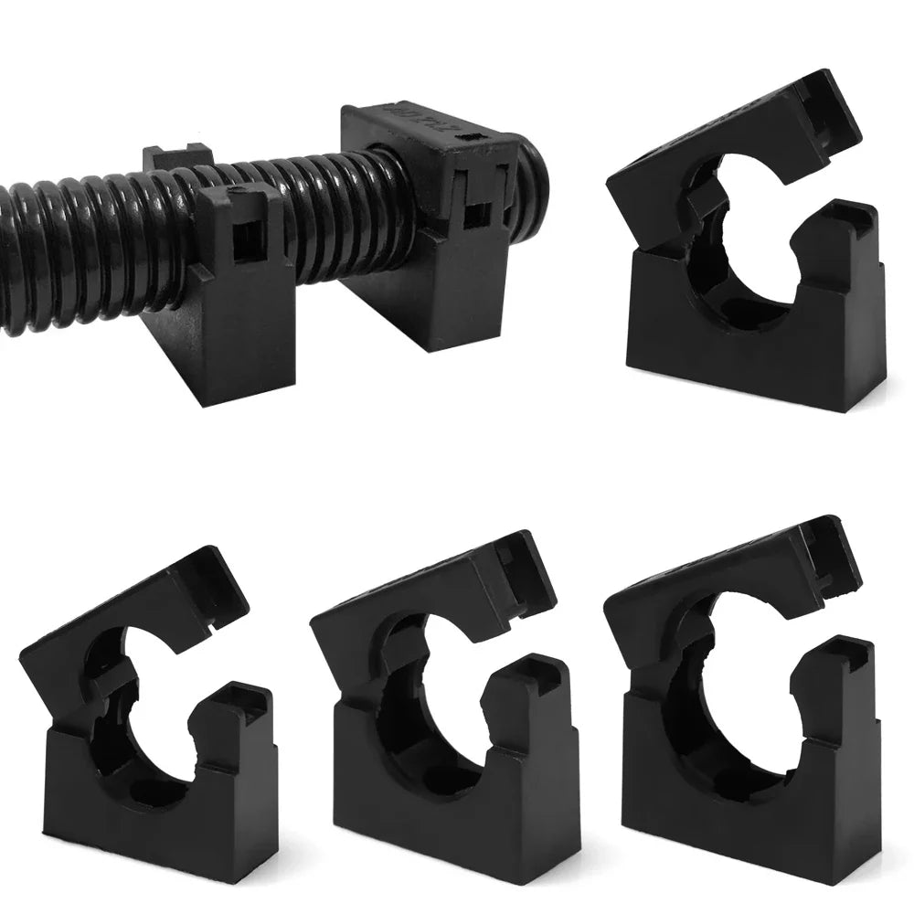 10- PVC Pipe Clamps Wire Cable Fixing Holder Organizer Water Support