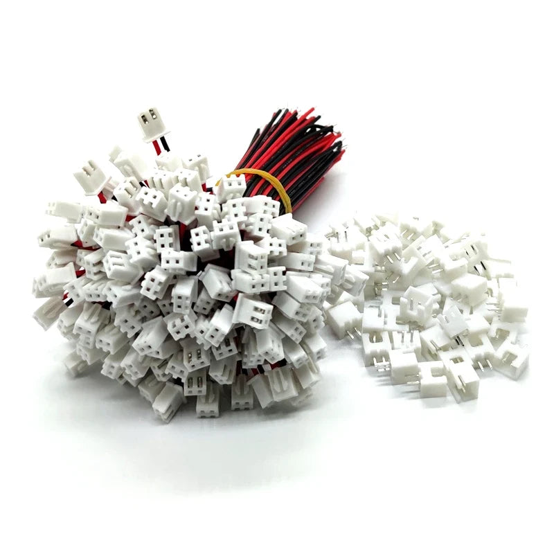 100 SETS JST XH 2 5-2 Pin Battery Connector Plug Female Male Wire