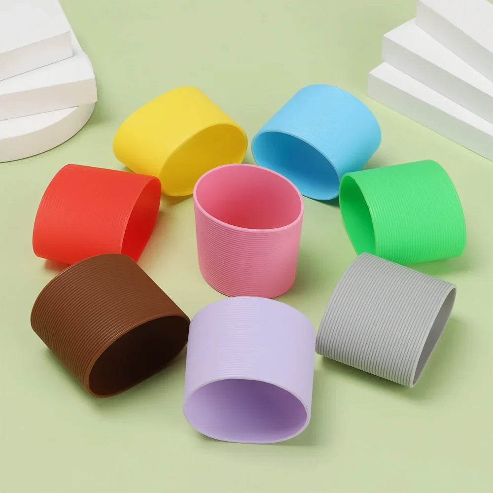 Silicone Non-slip Mug Sleeve Glass Bottle Cover Cup Heat Insulation