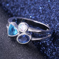 Huitan Triple Stone Women's Ring – Micro Pavé CZ Fashion Ring