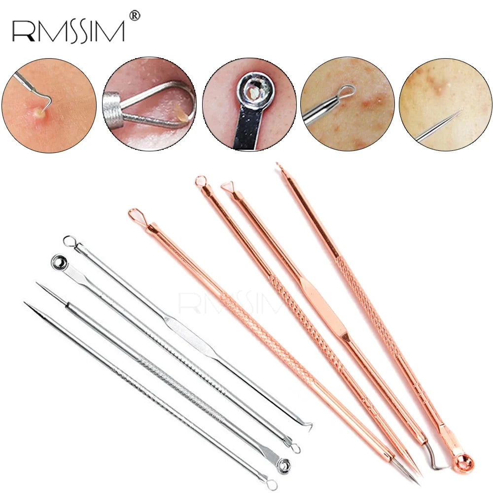 4-Piece Blackhead Extractor Tool Set | Stainless Steel Pore Cleaner