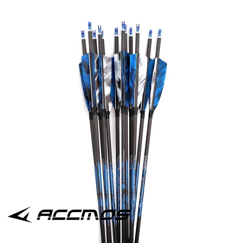 6- ID6 Pure Carbon Arrows Spine 250 300 350 400 500 600 700 800 Shaft