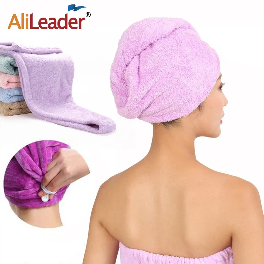 Microfiber Hair Towel Wrap – Quick Dry for Long & Curly Hair