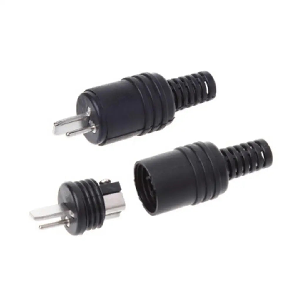 2 Pin Black DIN Plug Speaker Hifi Connector Screw Terminals Power