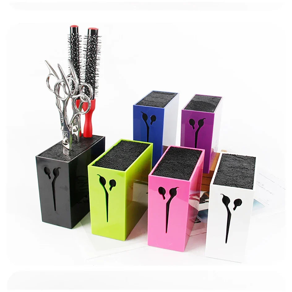 Barber Scissors & Comb Holder | Acrylic Desktop Organizer Box