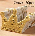 Lot Gold Princess Crown Cake Topper Favors Party Cupcake Picks