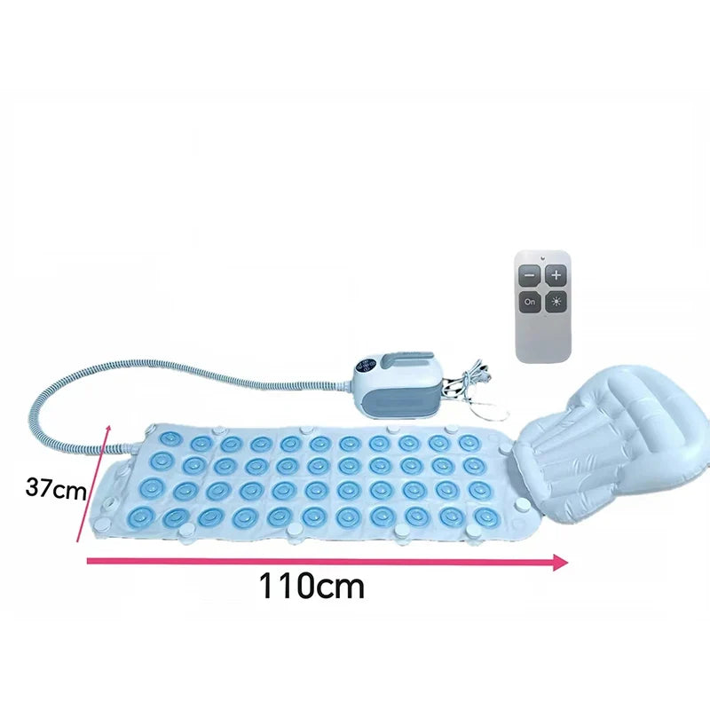 Spa Bubble Bath Massager Mat with Remote & Inflatable Pillow