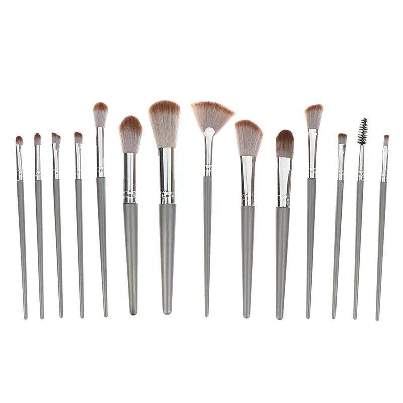 14-Piece Synthetic Makeup Brush Set – Foundation, Blush & More