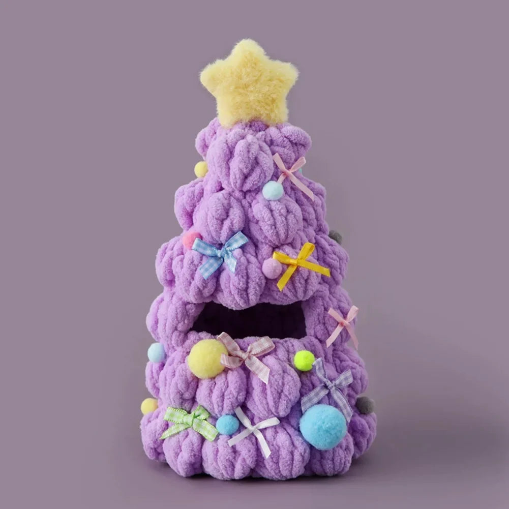 Handmade Crochet Christmas Tree Outfit for 17cm Plush Dolls
