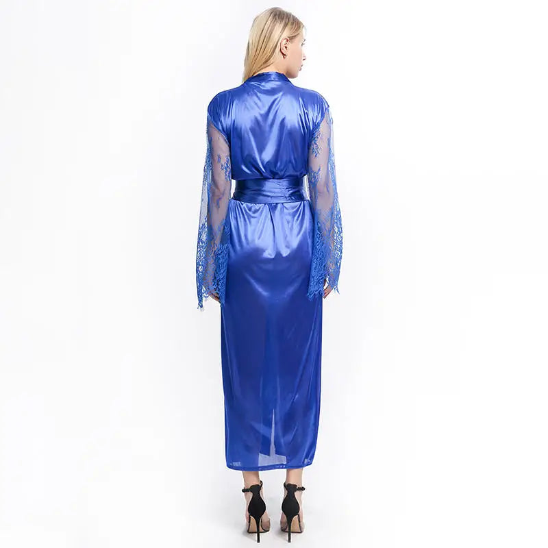 Women Sexy Imitation Ice Silk Pajamas Nightgown Night Gown Nightwears