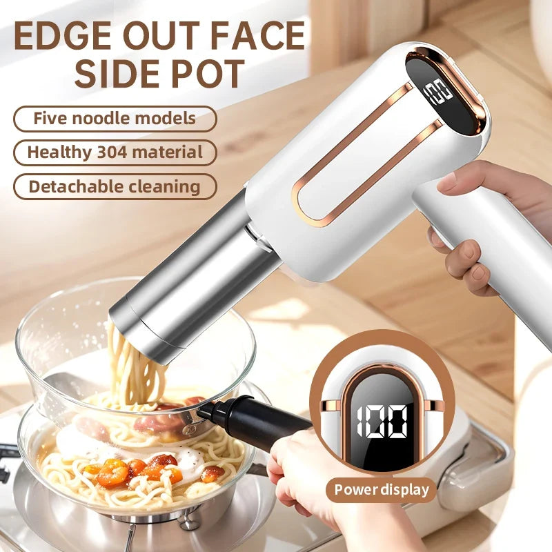HOMEFISH Cordless Electric Noodle Maker – Portable Noodle Press