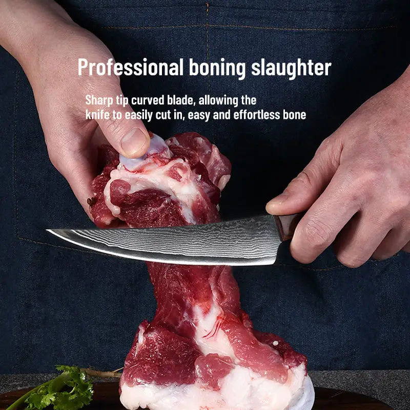 5.5" Damascus Steel Japanese Chef's Knife | Boning Knife
