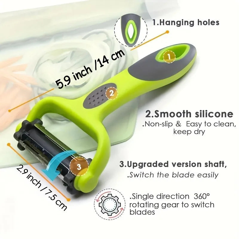 3in1 Multi Fruit Vegetable Peeler Grater Shredder Potato Kitchen