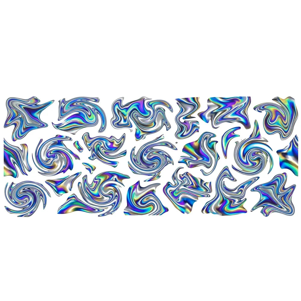 Holographic UV Transfer Stickers – Iridescent Waterproof Decals