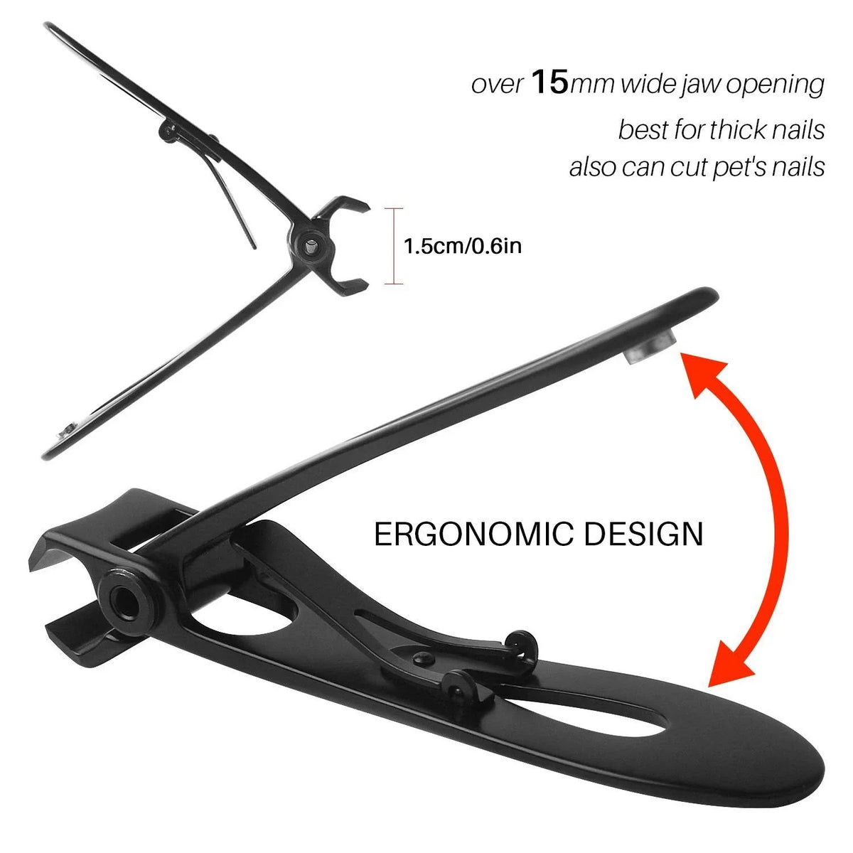 A36T- Finger Nail Toe Clippers Wide Pliers Suitable Thick Nails Large