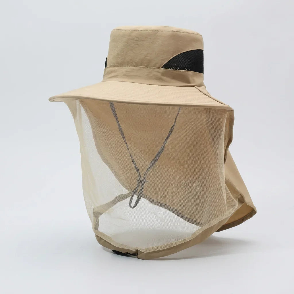 Mosquito Head Net Hat – Full Face & Neck Mesh Protection