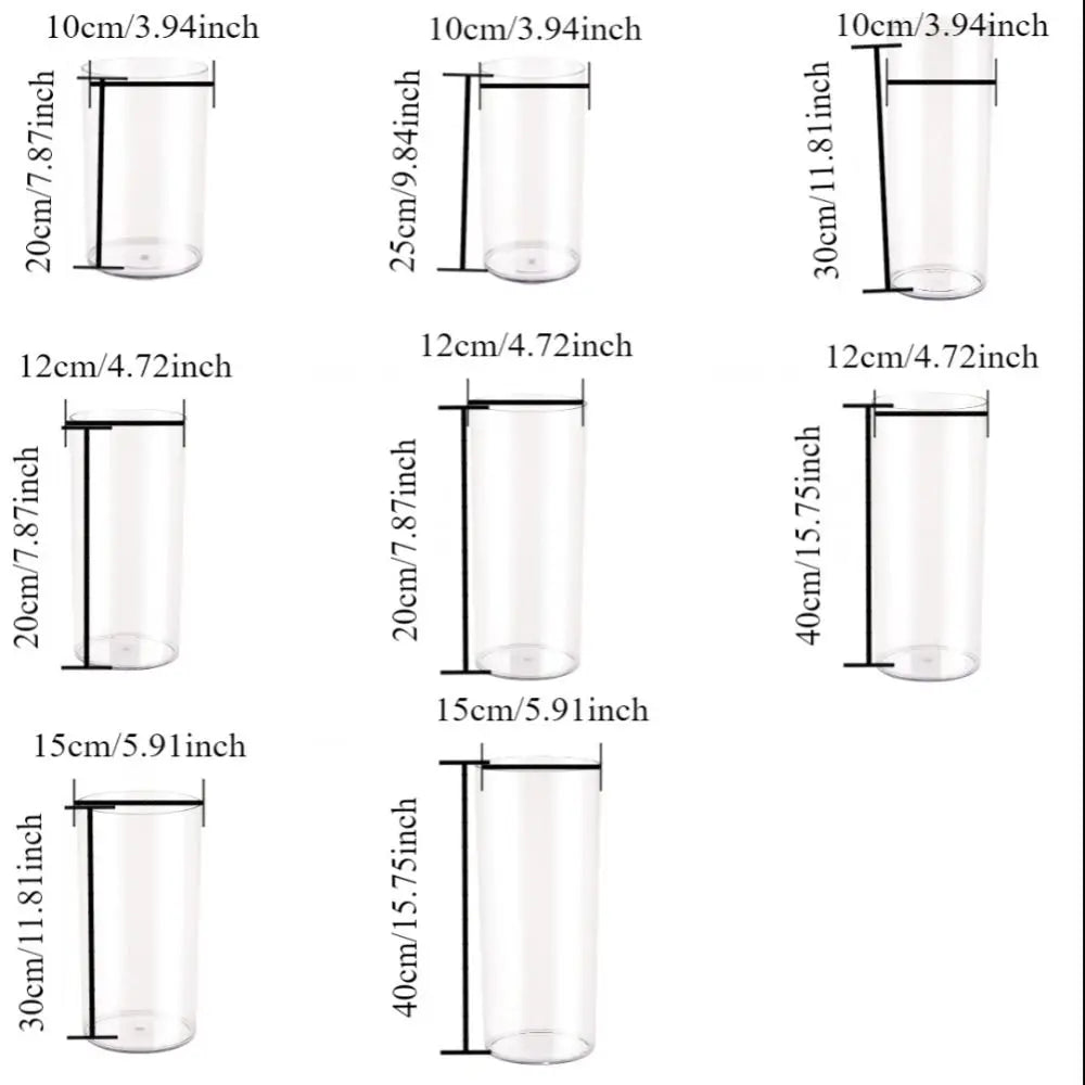 Clear Acrylic Cylinder Vase – Shatterproof Flower & Candle Display
