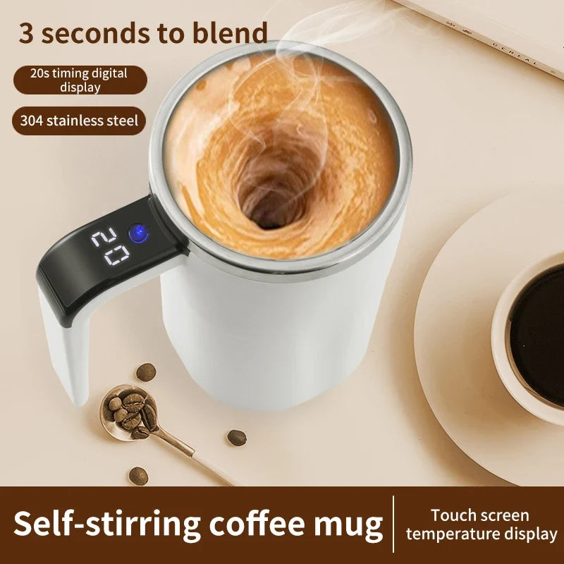 HOMEFISH 380ml Self-Stirring Mug | USB Rechargeable, IP67