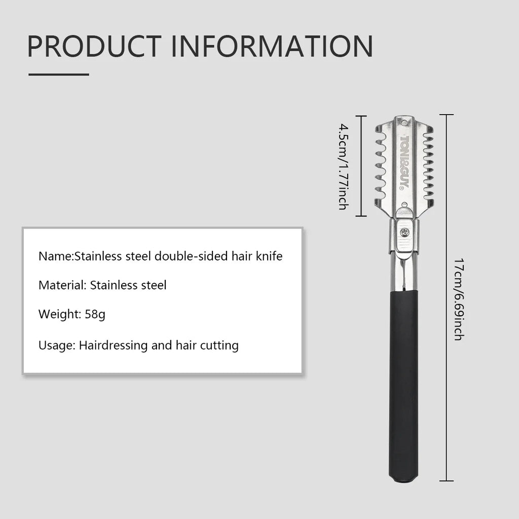Double-Edge Hair Thinning Razor | Pro Barber Styling Tool