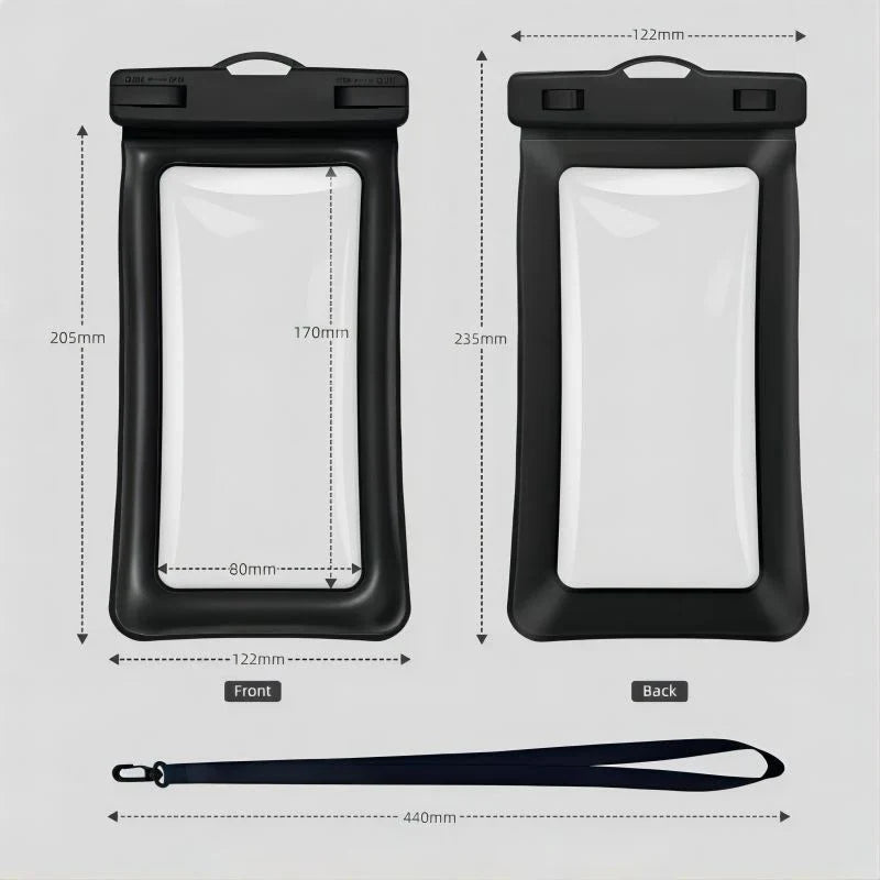 IPX8 Waterproof Mobile Phone Bag Transparent Pouch Swimming Case