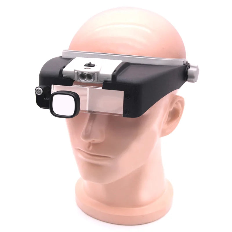 Head Magnifier with 2 LED Lights – Hands-Free HD Magnifying Glass