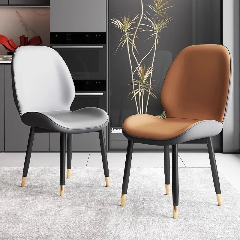Modern Dining Chair – Padded Foam Seat & Metal Frame