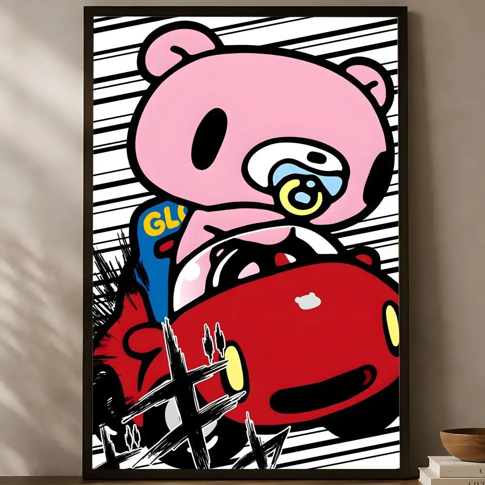 Gloomy Bear Self-Stick HD PVC Wall Art Poster | Waterproof Decor