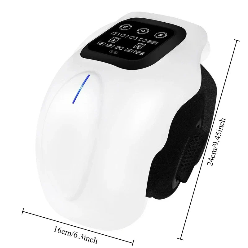 Cordless Heated Knee Massager | 3 Vibration Modes & LED Screen