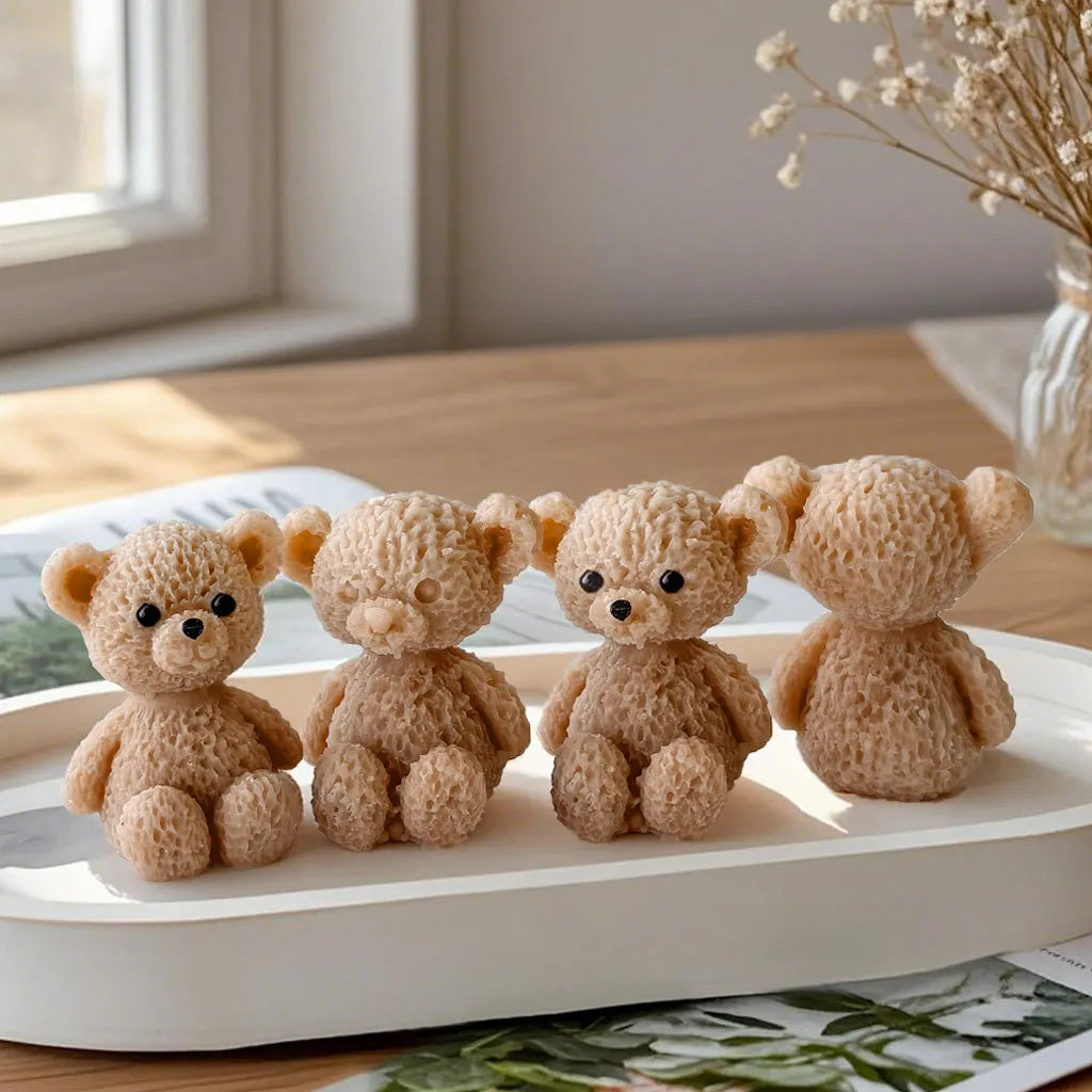 DIY Mini Bears Silicone Mold Aroma Candle Resin Ornament Mould