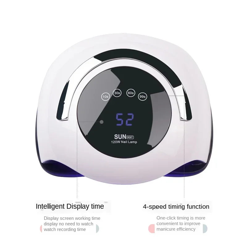 120W Smart LED Nail Lamp | Auto-Sensor Gel Polish UV Dryer